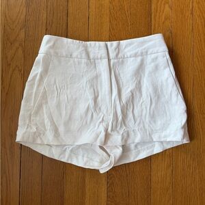 Aritzia High Waist Cream Shorts